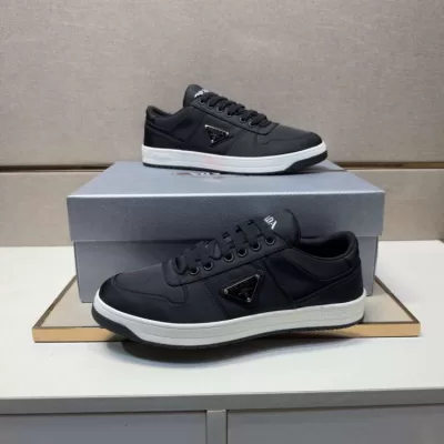 2026新作登場！【Prada】スニーカー ファブリック 倒三角标识 Black カジュアル