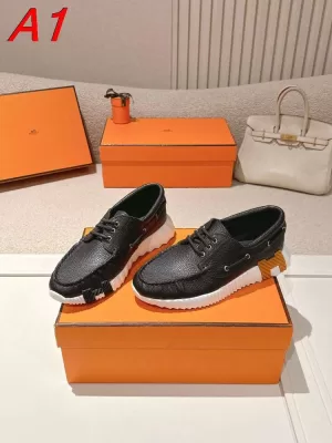 【HERMES】スリッポン GGキャンバス×レザー ウェブストライプ レトロ カーキ ストリート