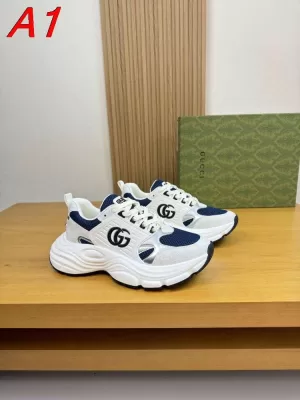 2026新作発表【GUCCI】スニ-カー スエード ×  黑  孔あけデザイン ストリート GVC-