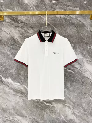 2026 グッチ 夏新着 無地 ポロカラー半袖Tシャツ きめ細かく柔らかな肌触り ブランド コピー
