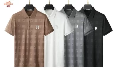 2026 エルメス 夏新着 スリムフィット ポロカラー半袖Tシャツ シンプル合わせやすい ベーシック ブランド コピー