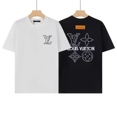2026 ルイヴィトン 夏新着 クルーネック半袖Tシャツ ゆったりドロップショルダー デイリー ブランド コピー