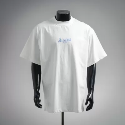 2026 バレンシアガ 夏新着 サンスクリットプリント クルーネック半袖Tシャツ デイリービジカジカジュアル ブランド コピー