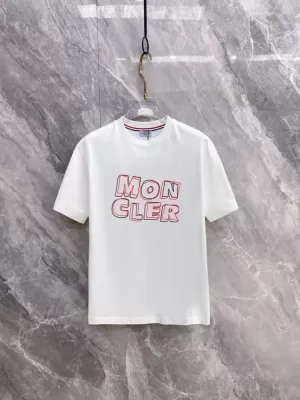 2026 モンクレール 夏先行販売 ハイエンドカスタム クルーネック半袖Tシャツ リラックスオーバーシルエット ブランド コピー