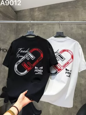2026 フェンデイ 夏先行販売 ハイエンドカスタム クルーネック半袖Tシャツ 欧州サイズ大き カジュア ブランド コピー