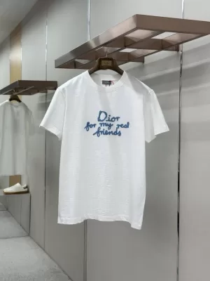 2026 ディオール 夏新着 刺繍タオル刺繍 クルーネック半袖Tシャツ きめ細かく柔らかな肌触り ブランド コピー
