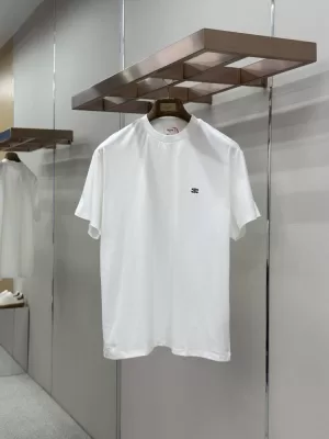 2026 セリーヌ 夏新着 ロゴ入りダブル糸 クルーネック半袖Tシャツ デイリービジカジカジュアル ブランド コピー