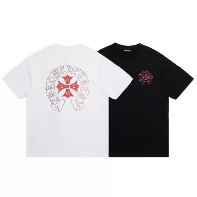2026 クロムハーツ 夏先行販売 ハイエンドカスタム クルーネック半袖Tシャツ 欧州サイズ大きめ ヴィン ブランド コピー