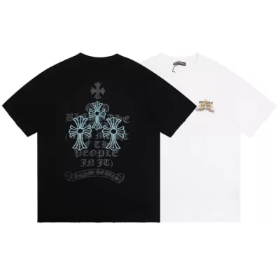 2026 クロムハーツ 夏先行販売 ヴィンテージ クルーネック半袖Tシャツ 欧州サイズ大きめ 洗濯耐久性抜 ブランド コピー