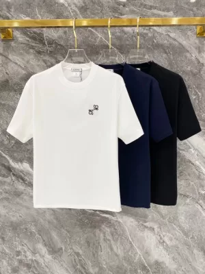 2026 ロエベ 夏先行販売ハイエンドカスタムクルーネックTシャツドロップショルダー上質仕立て ブランド コピー