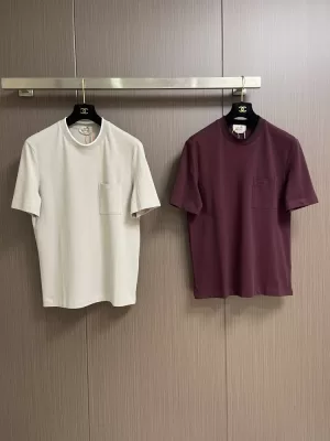 2026 エルメス 夏限定 刺繍グラデーション クルーネック半袖Tシャツ デイリービジカジカジュアル ブランド コピー