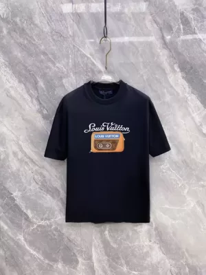 2026 ルイヴィトン 夏先行販売 ハイエンドカスタム クルーネックTシャツ ドロップショルダー トレンド ブランド コピー