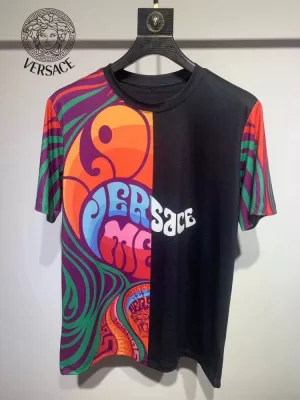 2026 ヴェルサーチ 夏新着 シルケットコットン クルーネック半袖Tシャツ シンプル合わせやすい ベーシック ブランド コピー