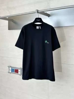 2026 ディオール 夏新着 クローバー刺繍 クルーネック半袖Tシャツ 洗濯耐久性抜群 ブランド コピー