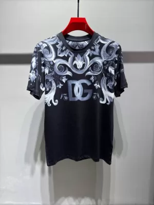 2026 ドルチェ＆ガッバーナ 夏新着 シルケットコットン クルーネック半袖Tシャツ リラックスオーバーシルエット ブランド コピー
