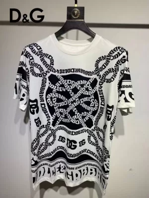 2026 ドルチェ＆ガッバーナ 夏新着 シルケットコットン クルーネック半袖Tシャツ シンプル合わせやすい ブランド コピー