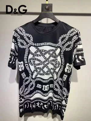 2026 ドルチェ＆ガッバーナ 夏新着 シルケットヴィンテージ クルーネック半袖Tシャツ ゆったりドロップショルダ ブランド コピー
