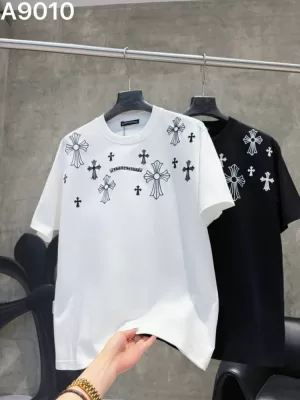 2026 クロムハーツ 夏先行販売 ハイエンドカスタム クルーネック半袖Tシャツ 欧州サイズ大きめ ファッ ブランド コピー