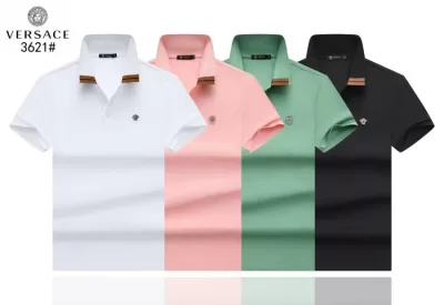 2026 ヴェルサーチ 夏新着 ポロカラー半袖Tシャツ スタンダードシルエット スリムフィット ブランド コピー