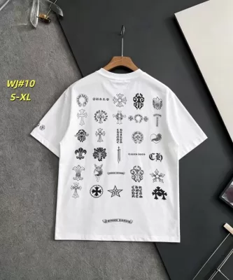 2026 クロムハーツ 夏コーデ デイリー クルーネック半袖Tシャツ 柔らか肌触り型崩れなし デイリー ブランド コピー
