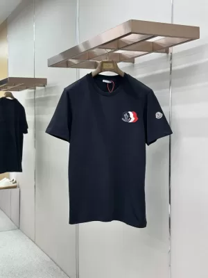 2026 モンクレール 夏新着 刺繍アップリケ クルーネック半袖Tシャツ きめ細かく柔らかな肌触り デイリー ブランド コピー
