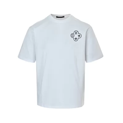 2026 ルイヴィトン 夏ニュー プリント クルーネック半袖Tシャツ リラックスオーバーシルエット ブランド コピー