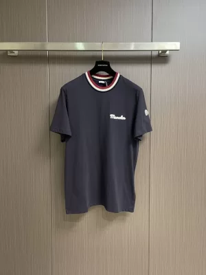 2026 モンクレール 夏新着 刺繍ロゴ クルーネック半袖Tシャツ デイリービジカジカジュアル ブランド コピー