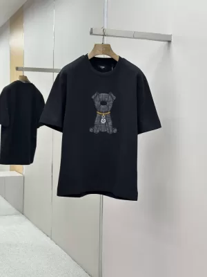 2026 フェンデイ 夏新着 刺繍ジャカード クルーネック半袖Tシャツ きめ細かく柔らかな肌触り ブランド コピー