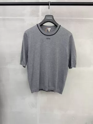 2026 ロエベ 夏新着 ジャカードウール ニット半袖Tシャツ リラックスオーバーシルエット ブランド コピー