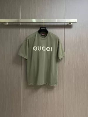 2026 グッチ 夏新着 ヤシの木刺繍 クルーネック半袖Tシャツ 柔らか肌触り型崩れなし ブランド コピー