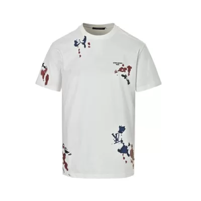 2026 ルイヴィトン 夏限定 プリントグラデーション クルーネックTシャツ ゆったりドロップショルダー ブランド コピー