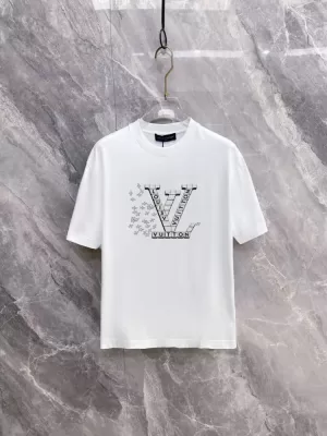 2026 ルイヴィトン 夏先行販売 ハイエンドカスタム クルーネック半袖Tシャツ きめ細かく柔らかな肌触り ベーシック ブランド コピー