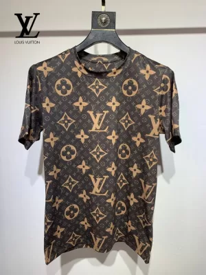 2026 ルイヴィトン 夏新着 シルケットコットン×ラグジュアリー クルーネック半袖Tシャツ リラックスオーバーシルエット ブランド コピー