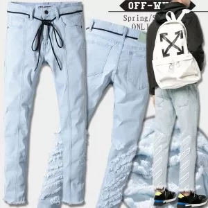 2020着回し度高めアイテム OffWhite オフホワイト高級感溢る ジーンズ 人気定番
