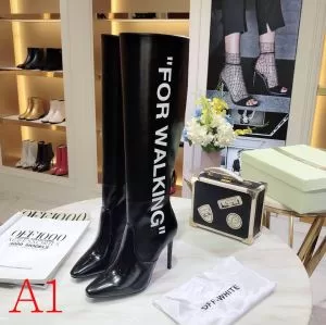 3色可選 202020秋冬トレンドファッション OffWhite 最新秋冬トレンドをチェック オフホワイト レザーブーツ 秋冬流行りファション