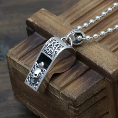 個性派 2020 クロムハーツ CHROME HEARTS シルバー925 ペンダントトップ ホイッスル、口笛