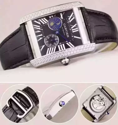 お洒落に魅せる 2020 CARTIER カルティエ 8219ムーブメント男性用腕時計 43mm34mm 多色選択可