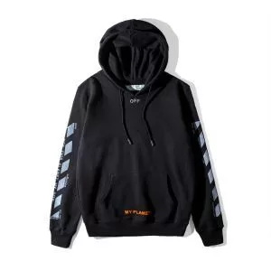 爆買い定番人気オフホワイトコピーOFFWHITEメンズフード付きプリント黒、白プルオーバーパーカー