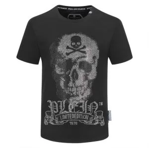 お値段もお求めやすい 2色可選半袖Tシャツ やはり人気ブランド フィリッププレイン PHILIPP PLEIN