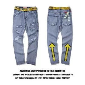 OffWhite オフホワイト デニムパンツ Off White x Sup 2020春夏トレンドアイテム 春夏を感じさせる