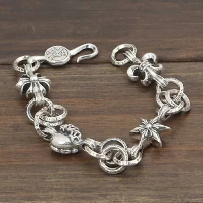強い魅力を感じる一枚 2020 クロムハーツ CHROME HEARTS シルバー925 ブレスレット