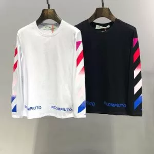 【2020春夏】最新コレクション OffWhite オフホワイト 長袖Tシャツ 2色可選 大人の華やかさを演出