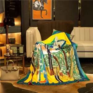 この優しさや高級感をゲット エルメス HERMES すっきりした印象に ブランケット 毛布としても素敵