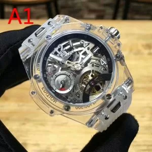 人目を引く存在感 2色可選 男性用腕時計 機械式自動巻きムーブメント ウブロ HUBLOT 個性的なモデル