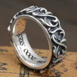 高級感　2020 首胸ロゴ CHROME HEARTS クロムハーツ シルバー925 指輪 男性用