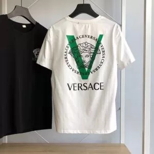 2色可選 普段使いにも最適なアイテム 半袖Tシャツ ストリート感あふれ ヴェルサーチ VERSACE 安心安全人気通販