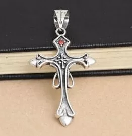 美品　2020 CHROME HEARTS クロムハーツ シルバー925 十字架 ペンダントトップ 男女兼用