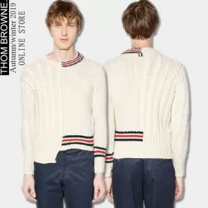 ニットウェア今っぽく新作アイテム 3色可選 トムブラウン2020春夏も引き続き人気セール THOM BROWNE