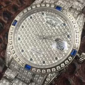 上質 ロレックス ROLEX 2020春夏 ダイヤ付き時計ケース ダイヤ付きベルト 3色可選