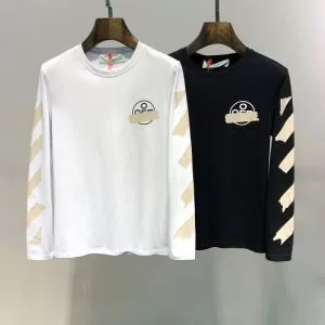 大人の可愛さを引き立て 2020年春夏流行ファッション OffWhite オフホワイト 長袖Tシャツ 2色可選